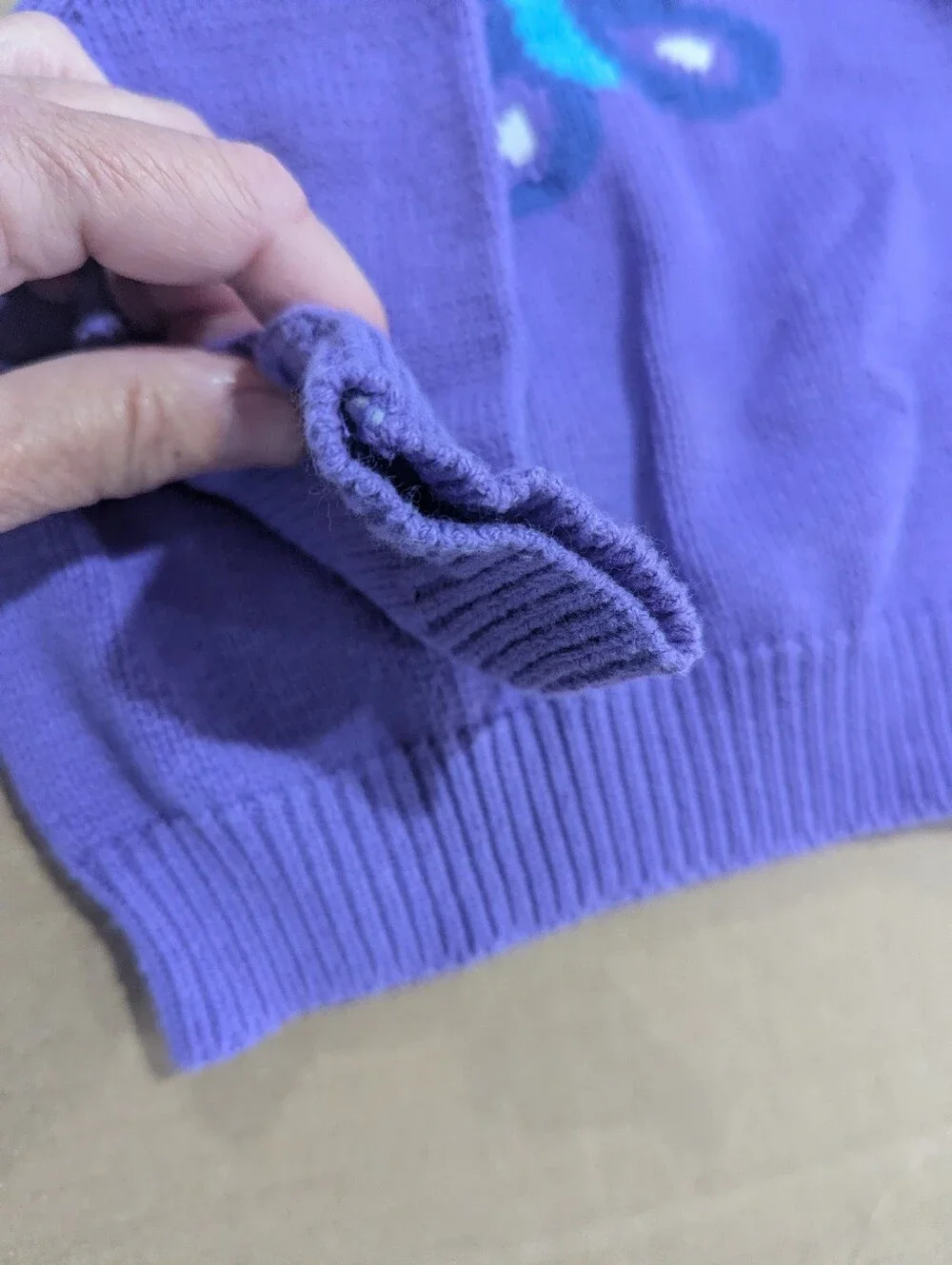 The Children's Place Purple Butterfly Crew Neck Sweater Sz 12-18 Mo *NWOT